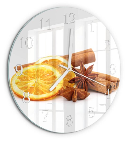 Skleněné hodiny na stěnu Vanilka s citronem zsob-fi30-00083130