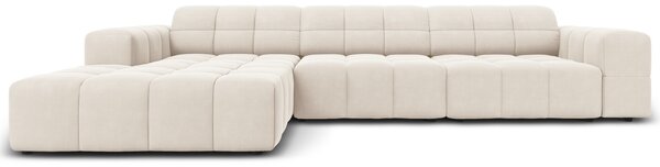 -25 % Dny MOMENTI– Cosmopolitan Design Sametová rohová pohovka Chicago 284 cm, levá