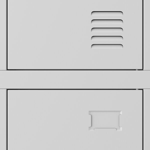 Plechová šatní skříň 6 boxů IGOR, 900 x 1850 x 450 mm, šedá