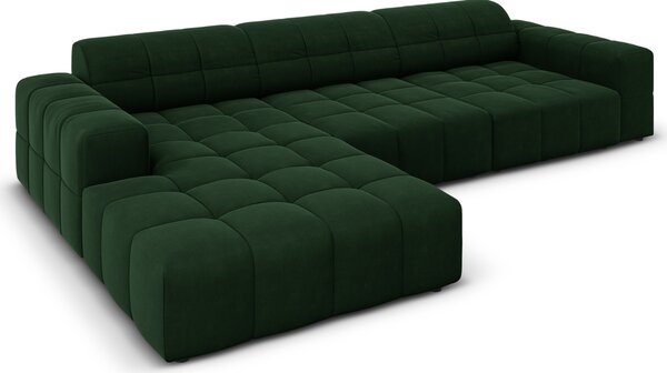 -25 % Dny MOMENTI– Cosmopolitan Design Sametová rohová pohovka Chicago 284 cm, levá
