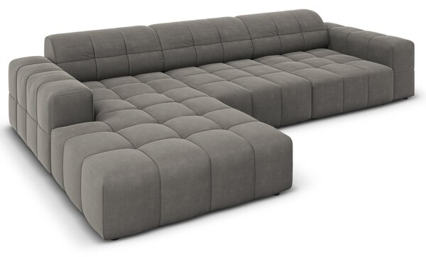 -25 % Dny MOMENTI– Cosmopolitan Design Sametová rohová pohovka Chicago 284 cm, levá