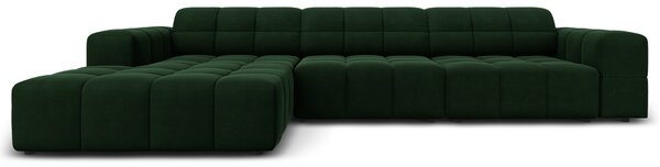 -25 % Dny MOMENTI– Cosmopolitan Design Sametová rohová pohovka Chicago 284 cm, levá