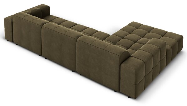 -25 % Dny MOMENTI– Cosmopolitan Design Sametová rohová pohovka Chicago 284 cm, levá