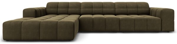 -25 % Dny MOMENTI– Cosmopolitan Design Sametová rohová pohovka Chicago 284 cm, levá
