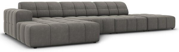 -25 % Dny MOMENTI– Cosmopolitan Design Sametová rohová pohovka Chicago 341 cm, levá
