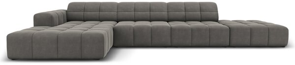 -25 % Dny MOMENTI– Cosmopolitan Design Sametová rohová pohovka Chicago 341 cm, levá