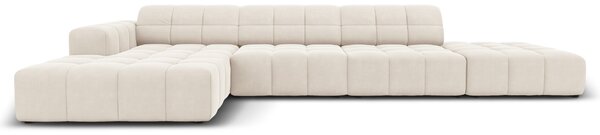 -25 % Dny MOMENTI– Cosmopolitan Design Sametová rohová pohovka Chicago 341 cm, levá