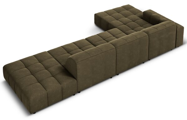 -25 % Dny MOMENTI– Cosmopolitan Design Sametová rohová pohovka Chicago 341 cm, levá