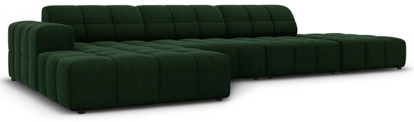 -25 % Dny MOMENTI– Cosmopolitan Design Sametová rohová pohovka Chicago 341 cm, levá