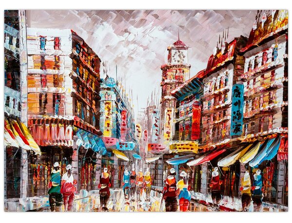Obraz - Hong Kong, olejomalba (70x50 cm)