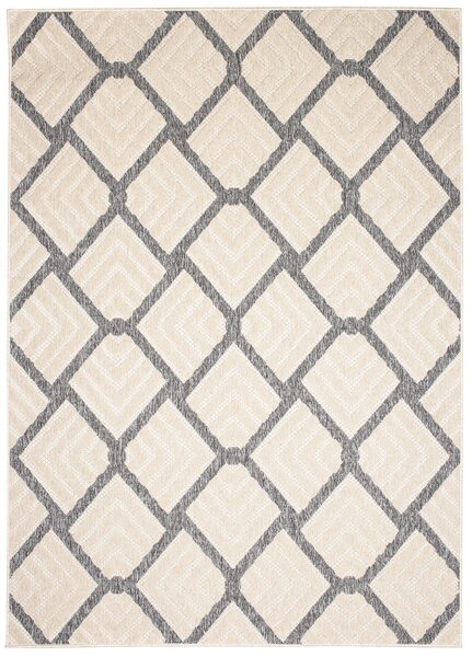 Makro Abra Kusový koberec Sisalový CANSAS T932C Geometrický krémový Rozměr: 60x100 cm