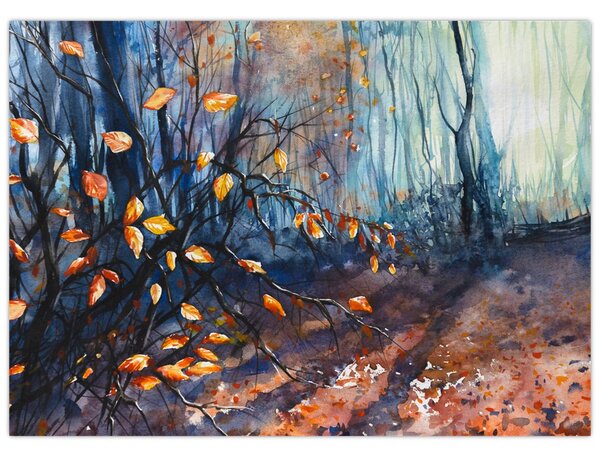 Obraz - Paprsky podzimního slunce (70x50 cm)