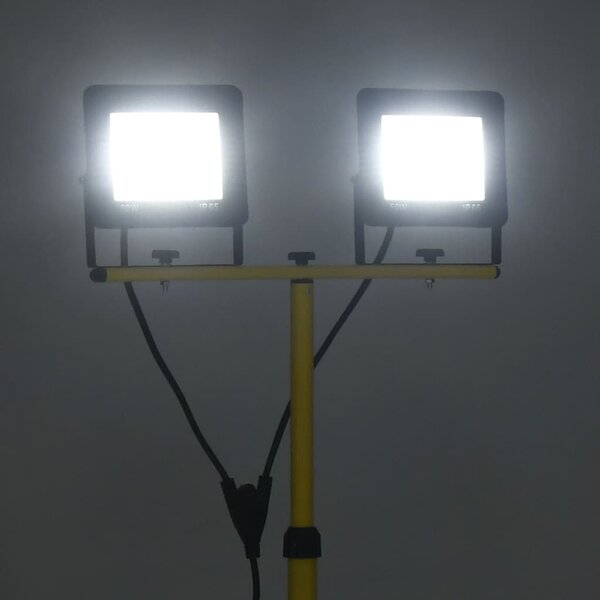 LED reflektor se stojanem 2 x 50 W studené bílé světlo