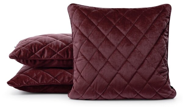 DEKORAČNÍ POLŠTÁŘ VELVET28 50X50 CM BORDOVÁ