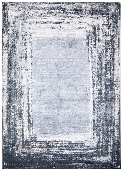 Makro Abra Kusový koberec pratelný TOSCANA 23670 Klasický Moderní pogumovaný tmavě šedý Rozměr: 120x170 cm