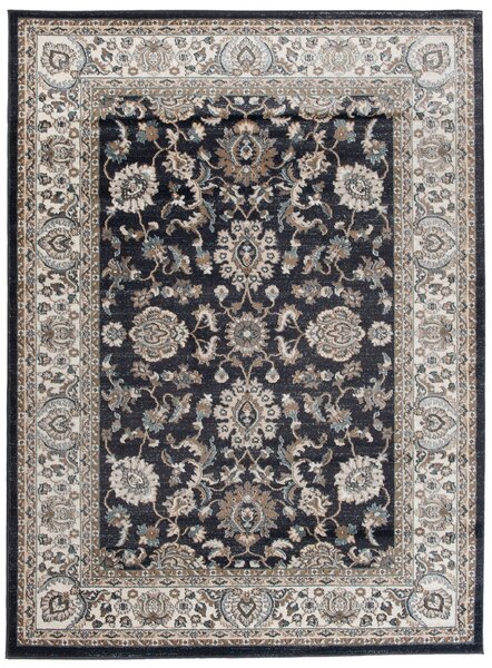 Makro Abra Kusový koberec klasický DUBAI L748B antracitový Rozměr: 60x100 cm