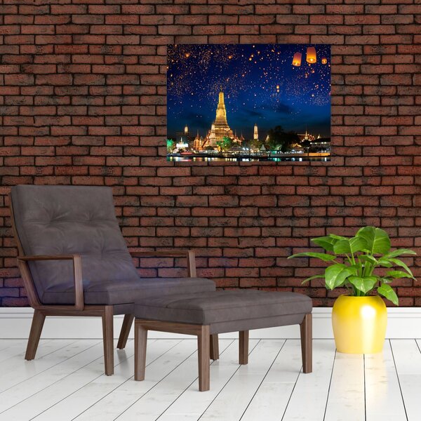 Obraz - Lampióny štěstí, Bangkok (70x50 cm)