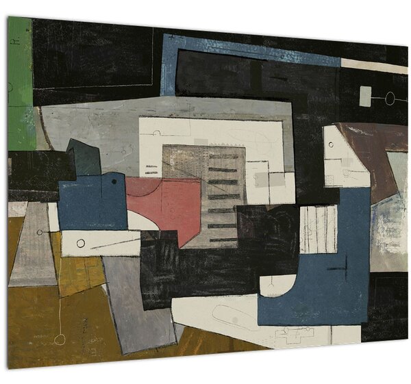 Obraz - Abstrakce, kubismus (70x50 cm)