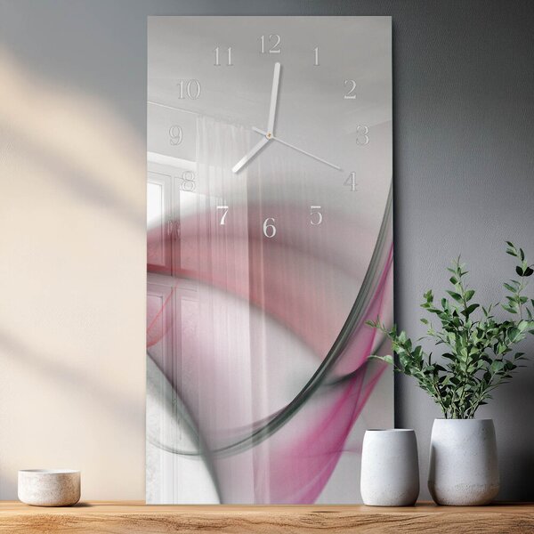 Skleněné hodiny vertikální Abstraktní umění zsppb-30x60-00079635