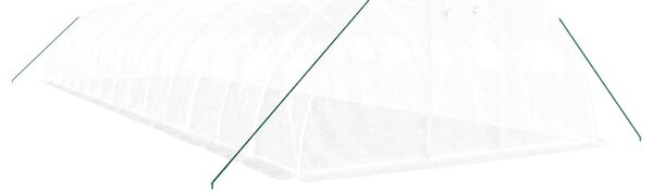 Skleník s ocelovým rámem bílý 56 m² 14 x 4 x 2 m