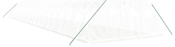 Skleník s ocelovým rámem bílý 80 m² 20 x 4 x 2 m