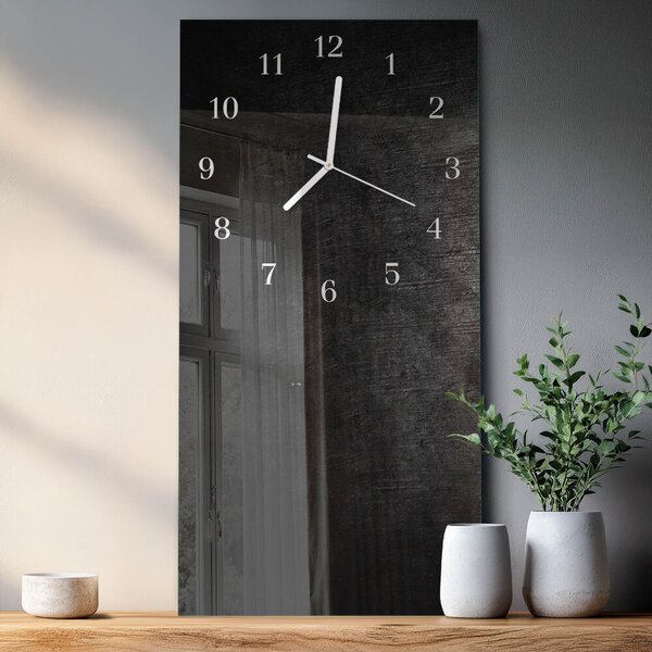 Skleněné hodiny vertikální Talíř zsppb-30x60-00081025