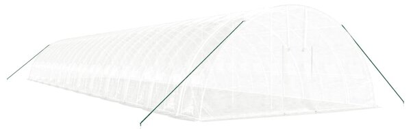 Skleník s ocelovým rámem bílý 144 m² 24 x 6 x 2,85 m