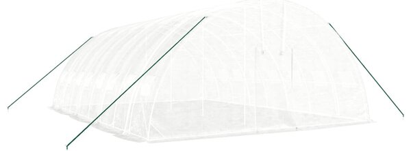 Skleník s ocelovým rámem bílý 48 m² 8 x 6 x 2,85 m
