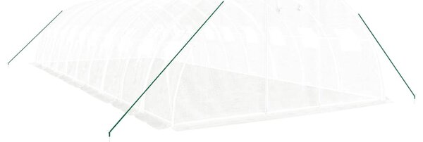 Skleník s ocelovým rámem bílý 40 m² 10 x 4 x 2 m