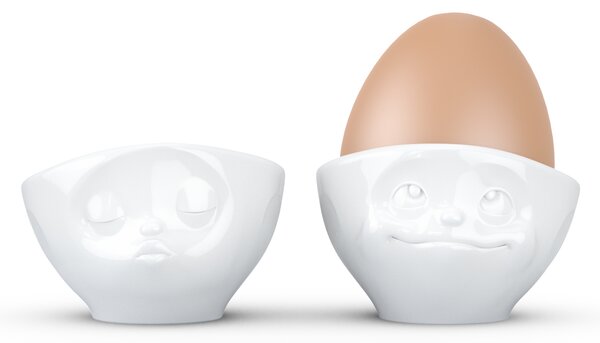 Líbající a šíleně zamilovaný set 2ks na vajíčko, omáčky No.1 58products (bílý porcelán)