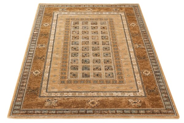 Kusový koberec vlněný Dywilan Omega Antik Medový 2 béžový Rozměr: 66x100 cm
