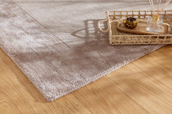 Makro Abra Moderní kusový koberec Aspen Taupe vlna viskóza béžový hnědý Rozměr: 120x170 cm
