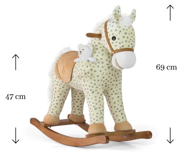 Houpací koník Pony s šedými tečkami