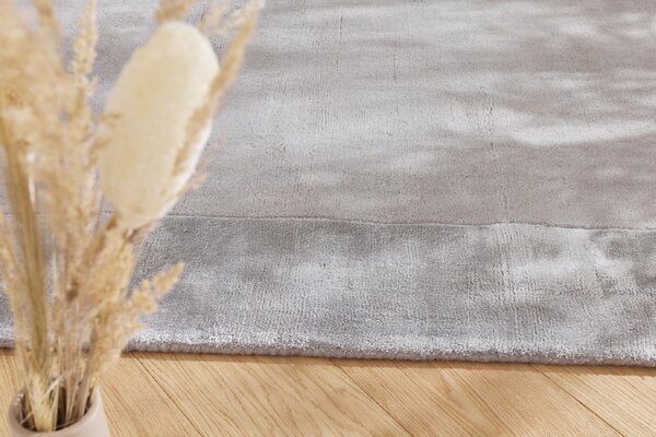 Makro Abra Moderní kusový koberec Aspen Silver vlna viskóza šedý stříbrný Rozměr: 80x150 cm