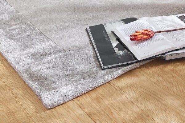 Makro Abra Moderní kusový koberec Aspen Silver vlna viskóza šedý stříbrný Rozměr: 80x150 cm