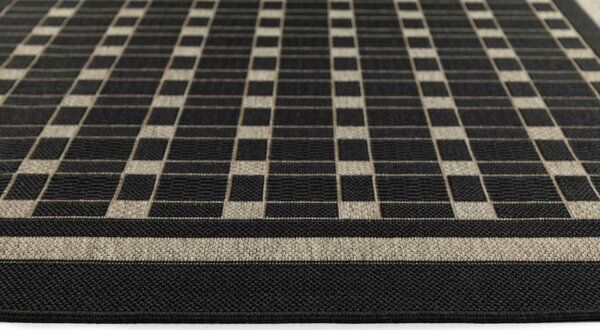Makro Abra Kusový koberec venkovní Sisal CORDA 1013 1 555 Geometrický tmavě hnědý Rozměr: 60x200 cm