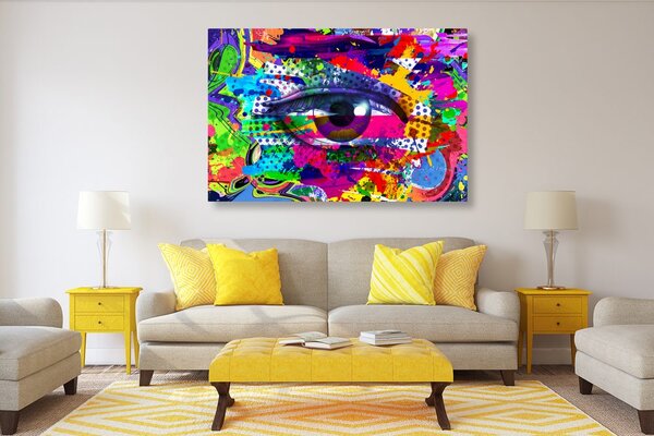 Obraz lidské oko v pop-art stylu
