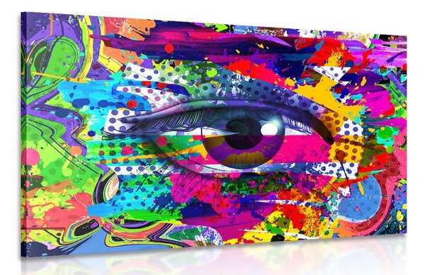 Obraz lidské oko v pop-art stylu