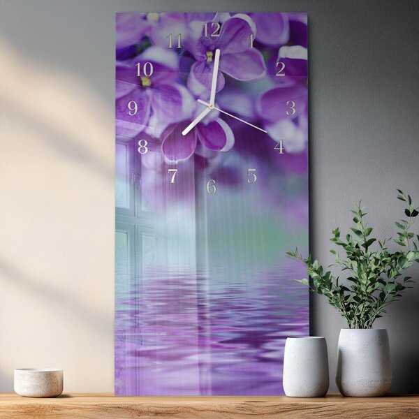 Skleněné hodiny vertikální Šeřík zsppb-30x60-00084712
