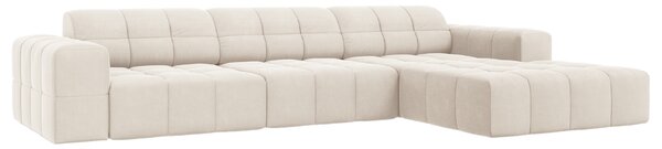 -25 % Dny MOMENTI– Cosmopolitan Design Sametová rohová pohovka Chicago 284 cm, pravá