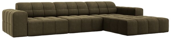 -25 % Dny MOMENTI– Cosmopolitan Design Sametová rohová pohovka Chicago 284 cm, pravá