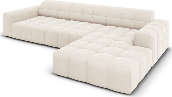 -25 % Dny MOMENTI– Cosmopolitan Design Sametová rohová pohovka Chicago 284 cm, pravá