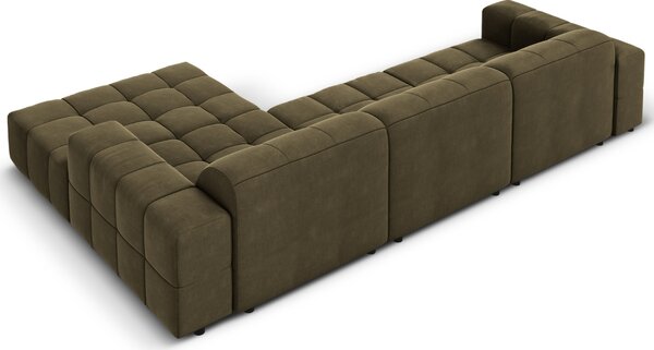 -25 % Dny MOMENTI– Cosmopolitan Design Sametová rohová pohovka Chicago 284 cm, pravá