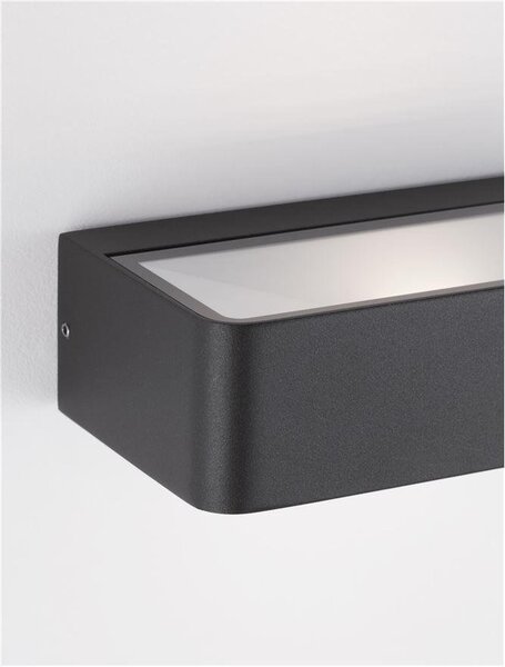 NV 9492590 Venkovní nástěnné svítidlo VIDENO antracitový hliník a čiré sklo LED 10W 3000K 220-240V 270st. IP65 - NOVA LUCE
