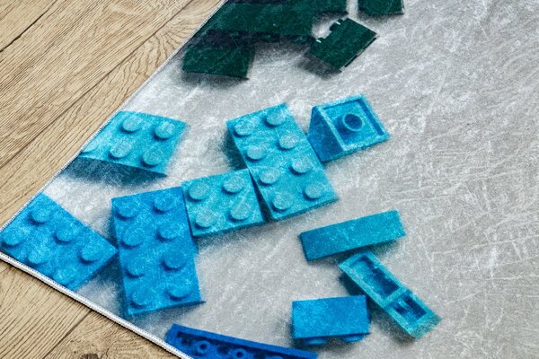 Makro Abra Dětský kusový koberec vhodný k praní BAMBINO 38480 Kostky Lego šedý vícebarevný Rozměr: 120x170 cm