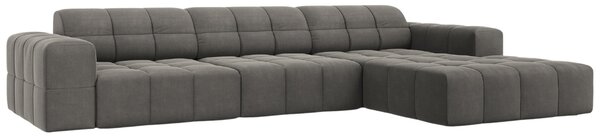 -25 % Dny MOMENTI– Cosmopolitan Design Sametová rohová pohovka Chicago 284 cm, pravá
