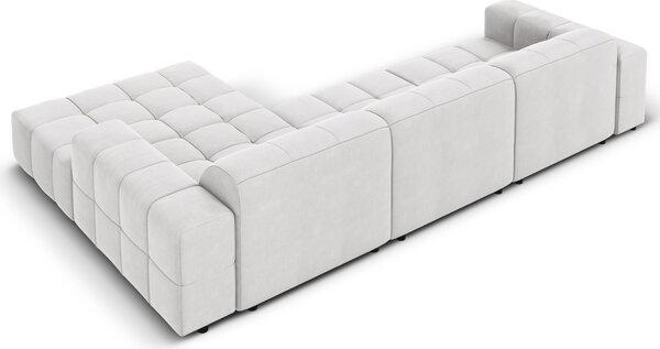 -25 % Dny MOMENTI– Cosmopolitan Design Sametová rohová pohovka Chicago 284 cm, pravá