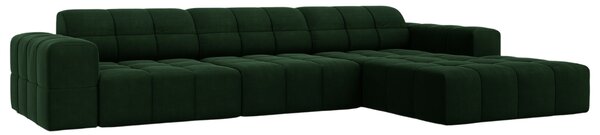 -25 % Dny MOMENTI– Cosmopolitan Design Sametová rohová pohovka Chicago 284 cm, pravá