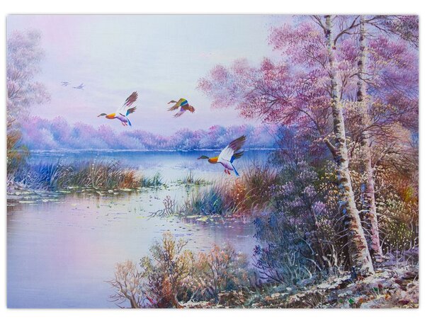 Obraz - Přichází podzim, olejomalba (70x50 cm)