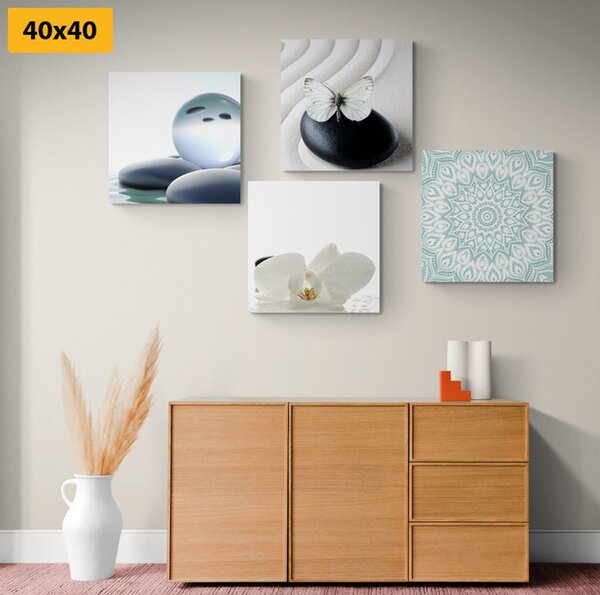 Set obrazů Feng Shui v jemných tónech